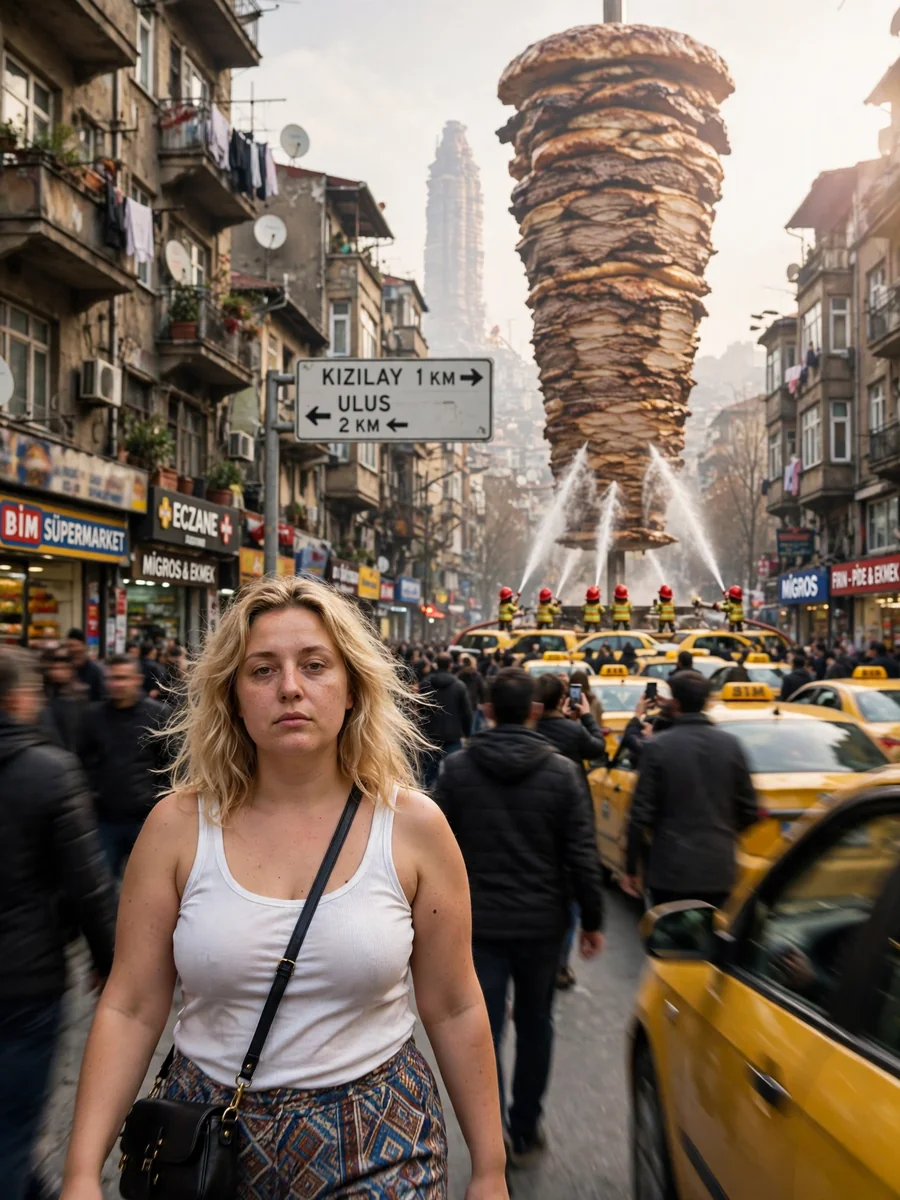 Turkish woman in Ankara with a surreal twist — ChatGPT Prompt