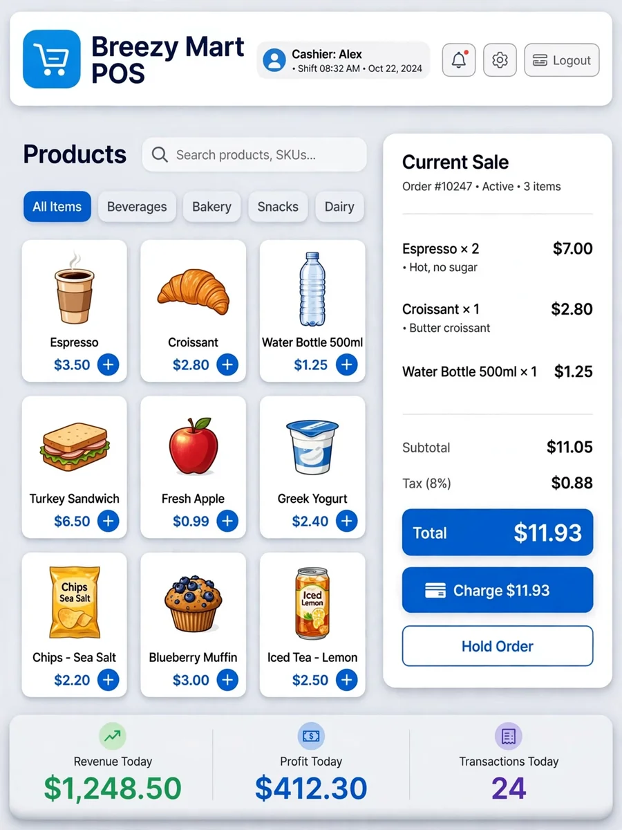 Comprehensive POS Application Development with FIFO and Reporting — ChatGPT Prompt