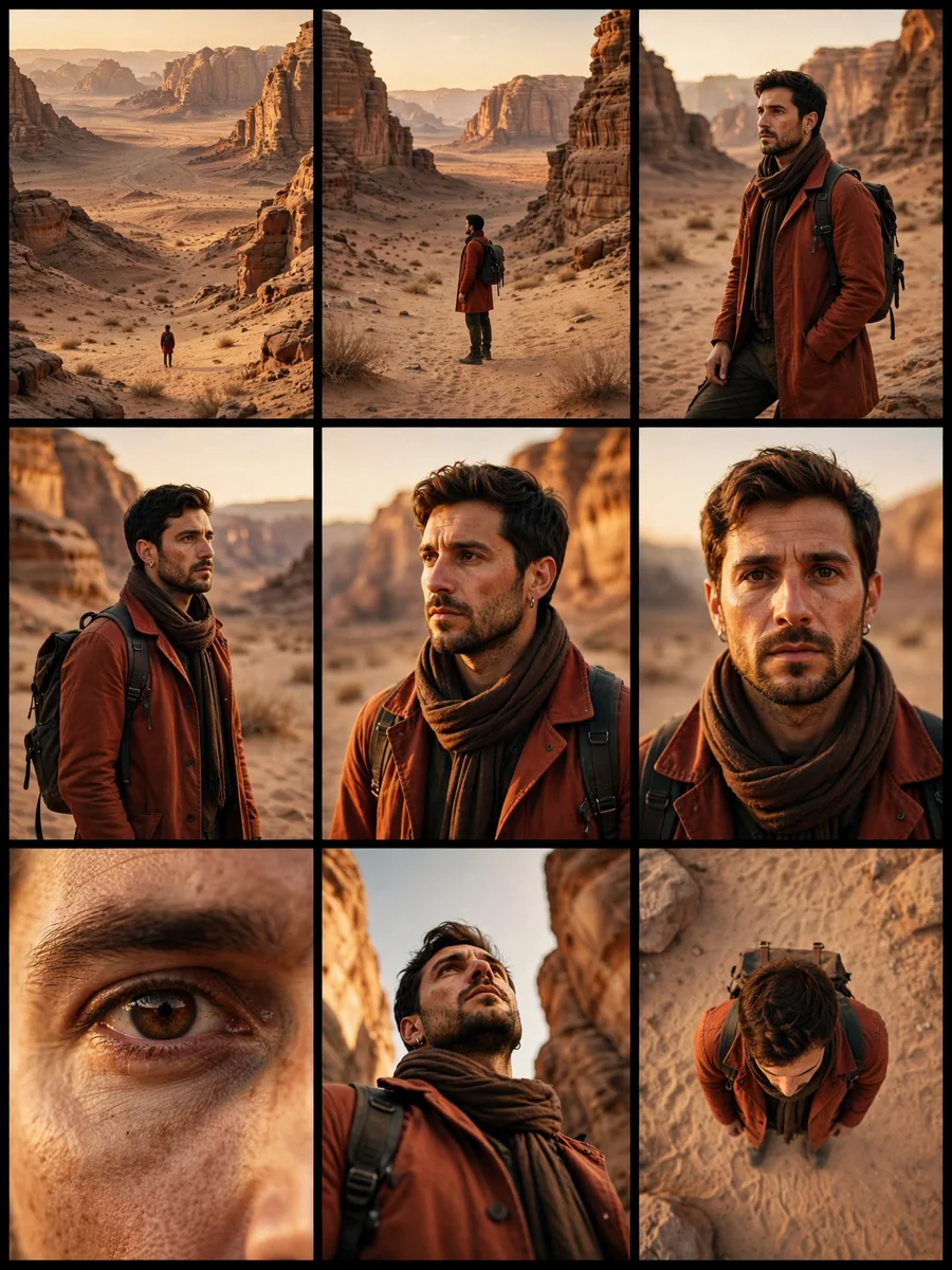 Act as a Cinematic 3x3 Focal Lengths Grid — ChatGPT Prompt