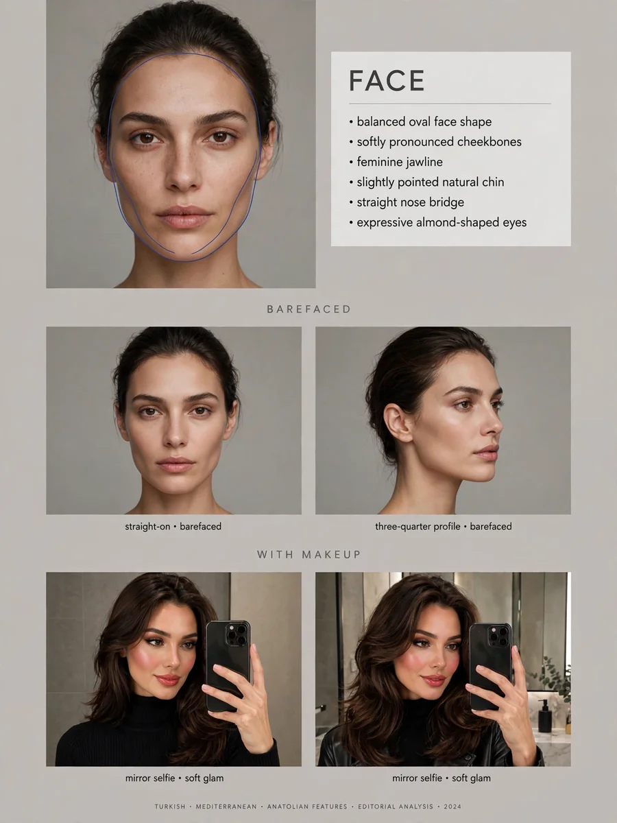 Minimalist Editorial Beauty Analysis with Turkish Model — ChatGPT Prompt