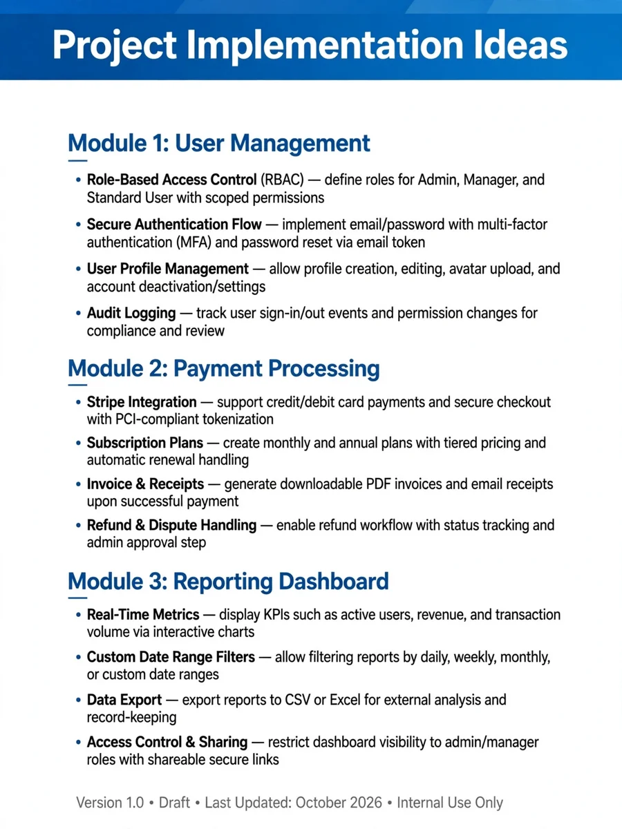 Generate Implementation Ideas from Word Document — ChatGPT Prompt