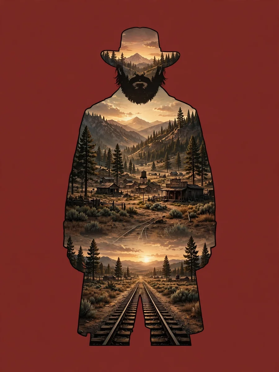 Red Dead Redemption 2 - Double Exposure Effect — ChatGPT Prompt