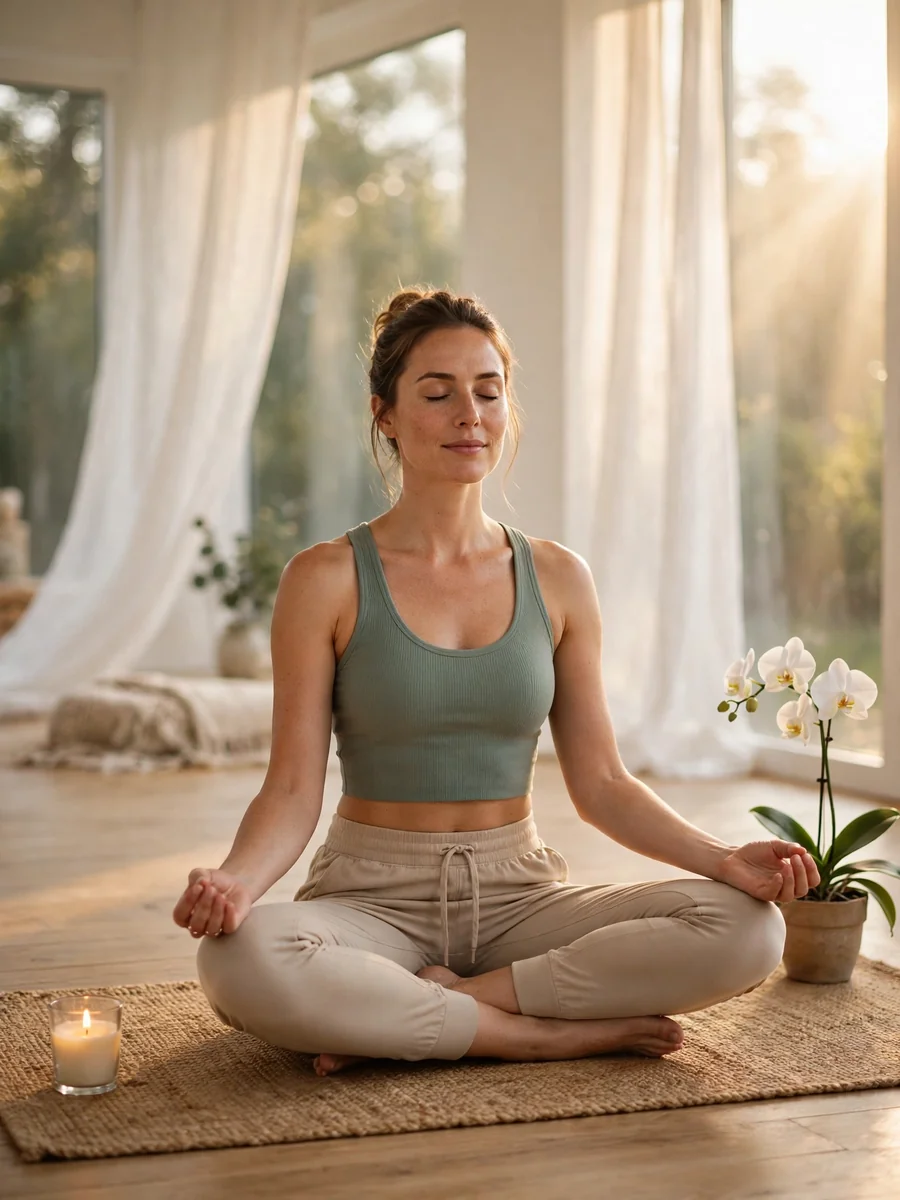 Act as a Serene Yoga & Mindfulness Lifestyle Photography — ChatGPT Prompt
