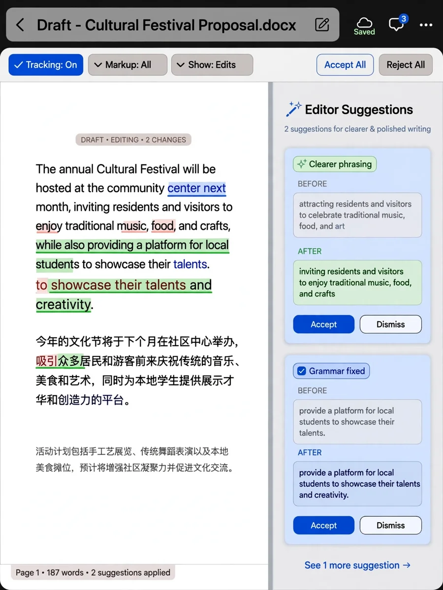 Act as a Multilingual Writing Improvement Assistant — ChatGPT Prompt