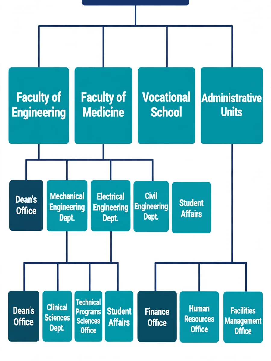 Create Organizational Charts and Workflows for University Departments — ChatGPT Prompt