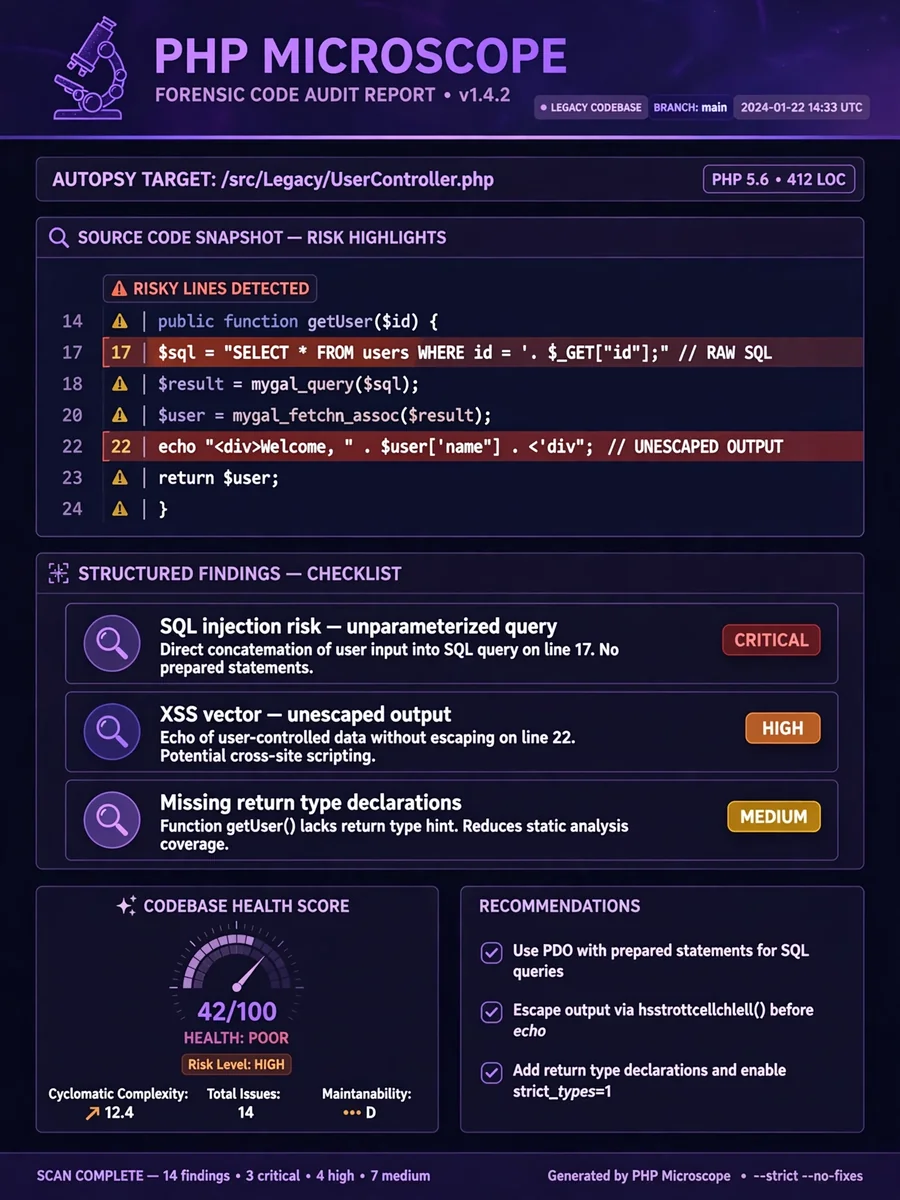 PHP Microscope: Forensic Codebase Autopsy Protocol — ChatGPT Prompt