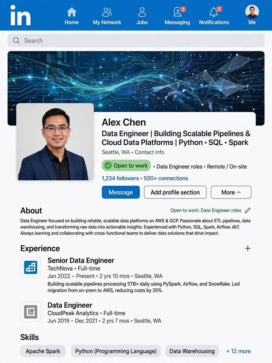 Act as a Linkedin profile enhancing — ChatGPT Prompt