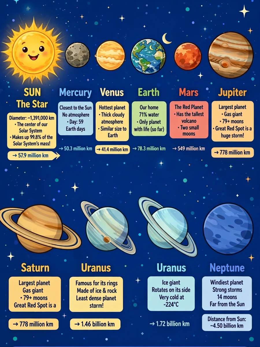 Act as a Solar System Scale Model Classroom Poster — ChatGPT Prompt