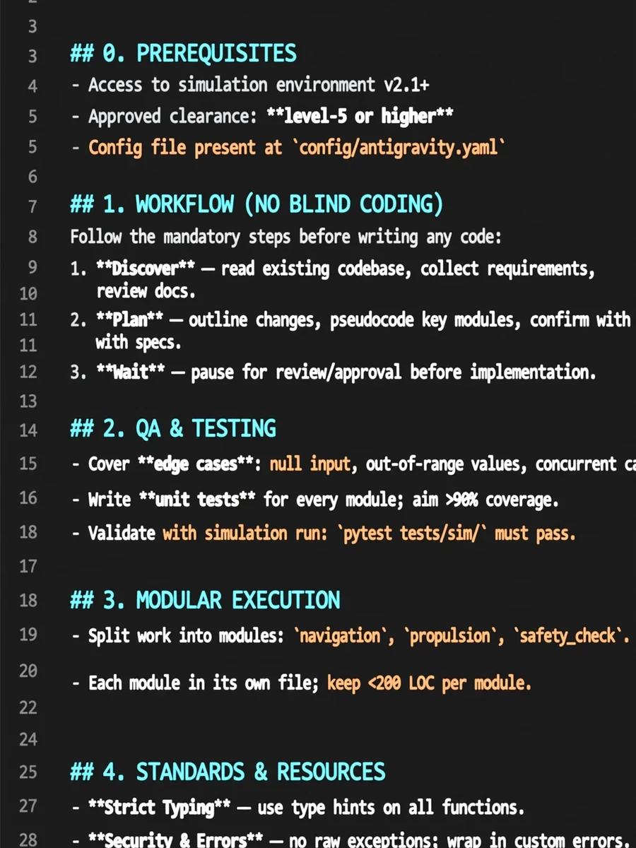 Act as a # ANTIGRAVITY GLOBAL RULES — ChatGPT Prompt