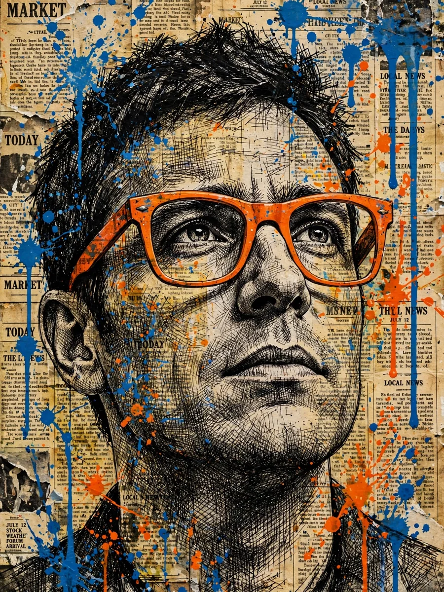 Act as a Mixed Media Portrait Illustration — ChatGPT Prompt