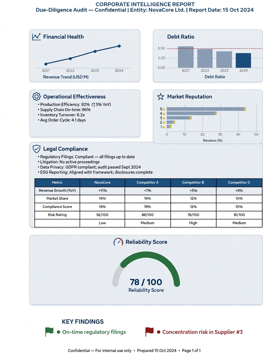Act as a Corporate Intel Report — ChatGPT Prompt