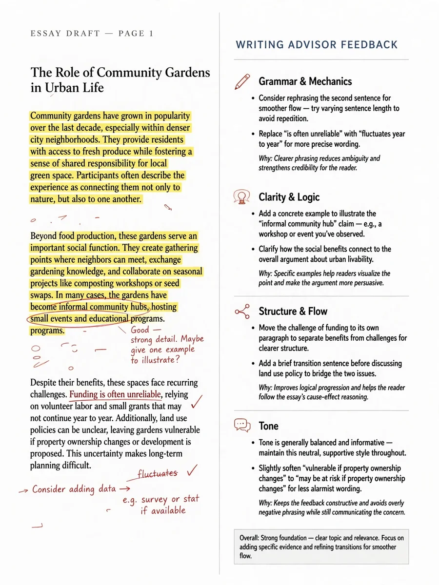 Act as a Writing Advisor Prompt — ChatGPT Prompt