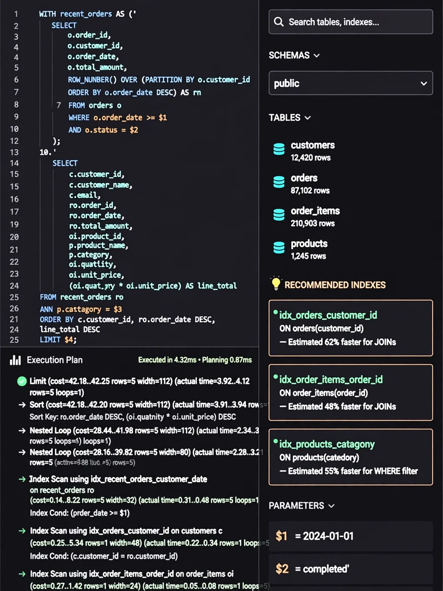 Act as a SQL Query Builder & Optimiser — ChatGPT Prompt