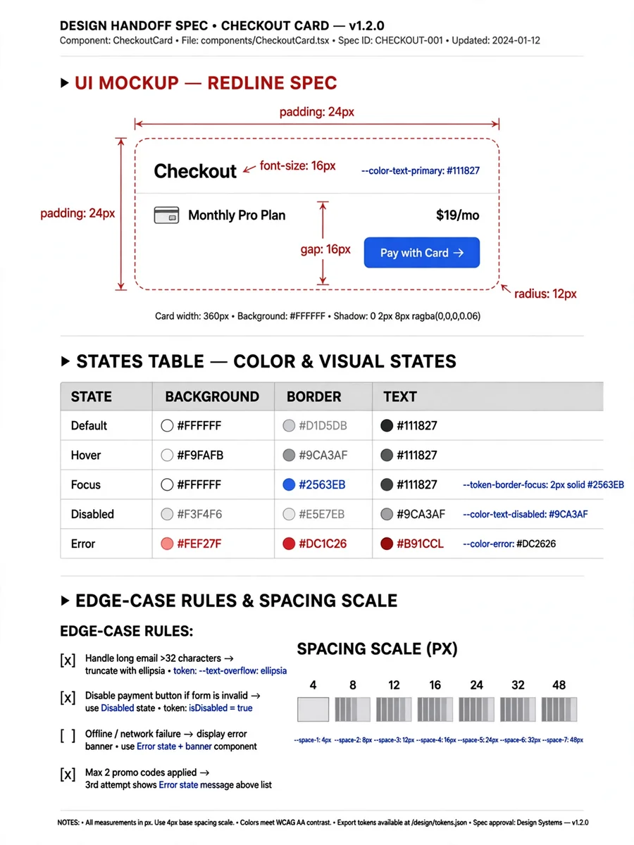Design Handoff Notes - AI First, Human Readable — ChatGPT Prompt