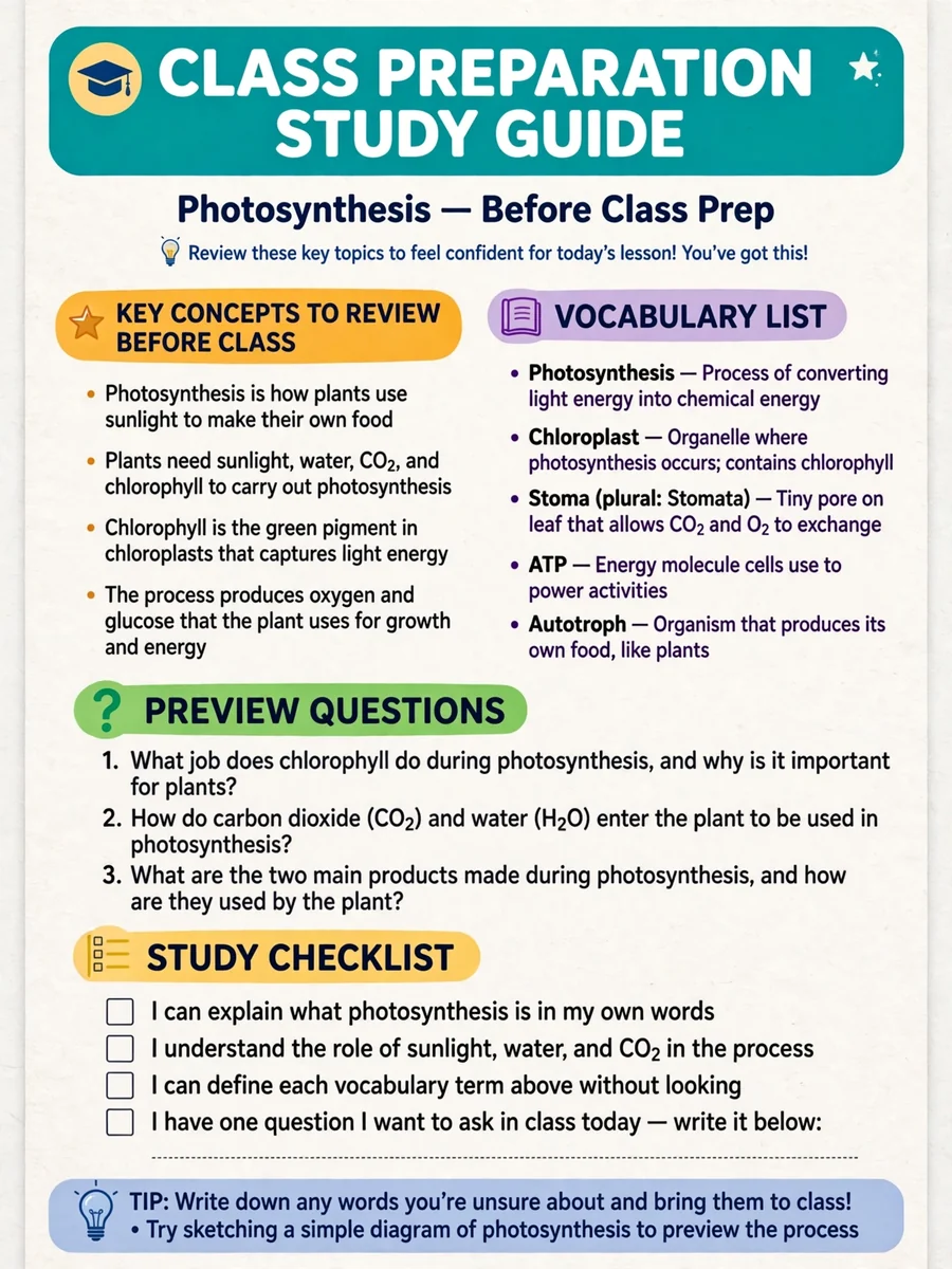 Act as a Class Prep — ChatGPT Prompt