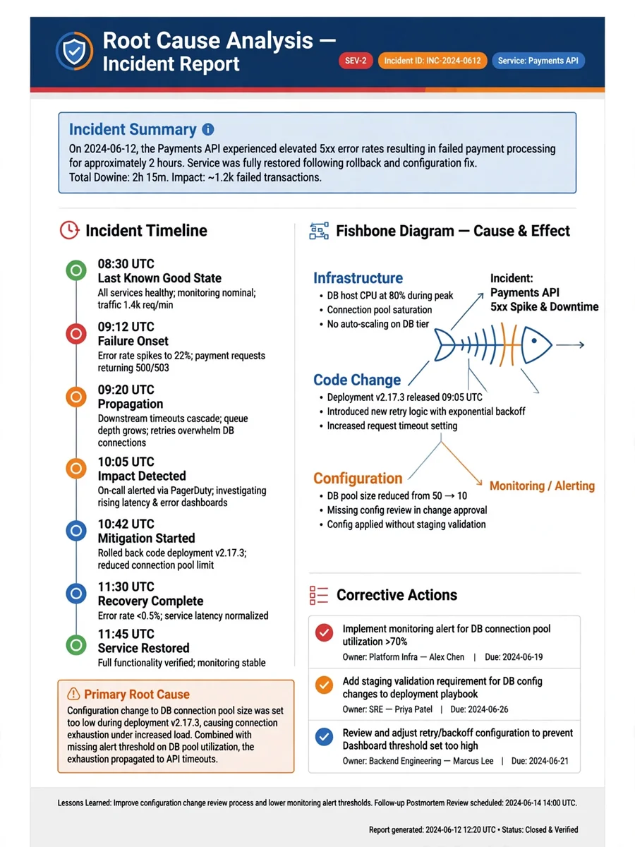 Act as a Root Cause Analysis Agent Role — ChatGPT Prompt