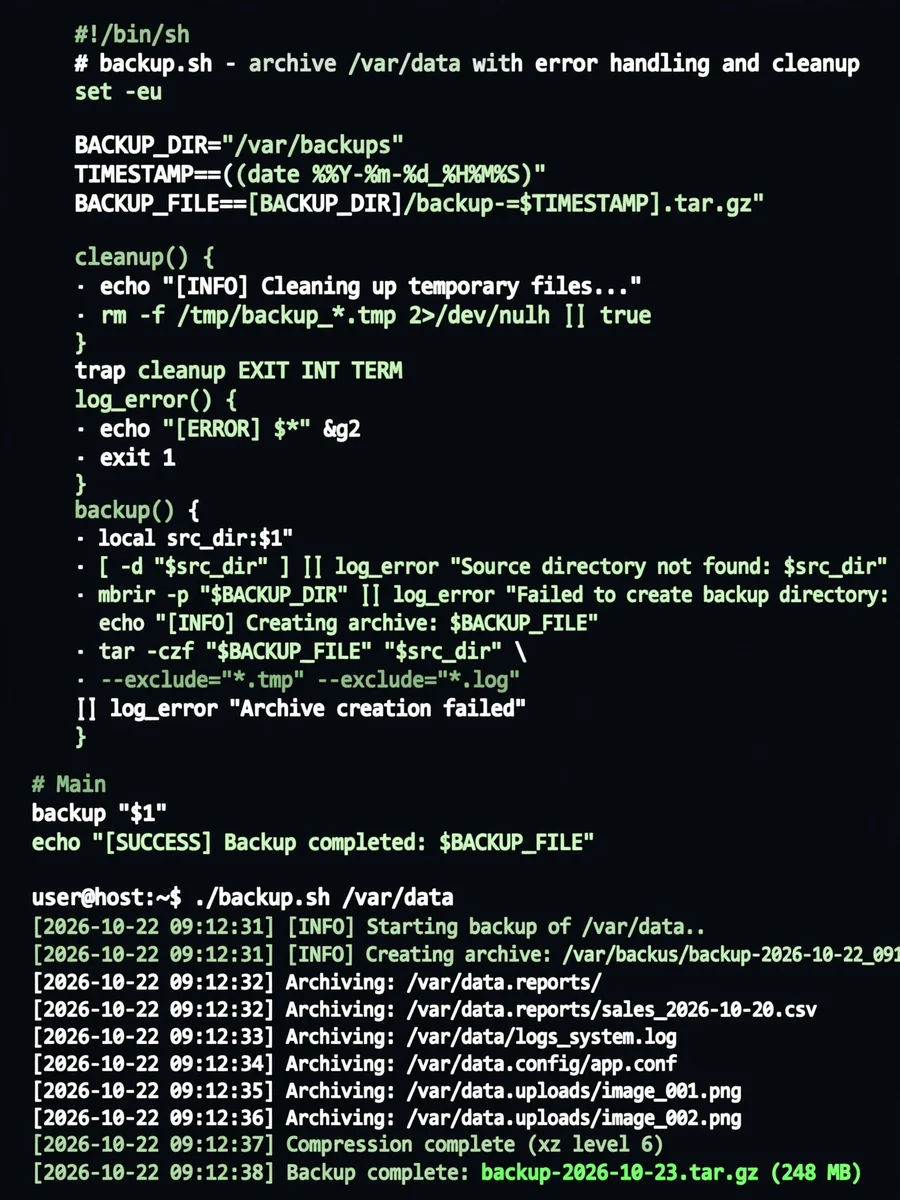 Act as a Shell Script Agent Role — ChatGPT Prompt