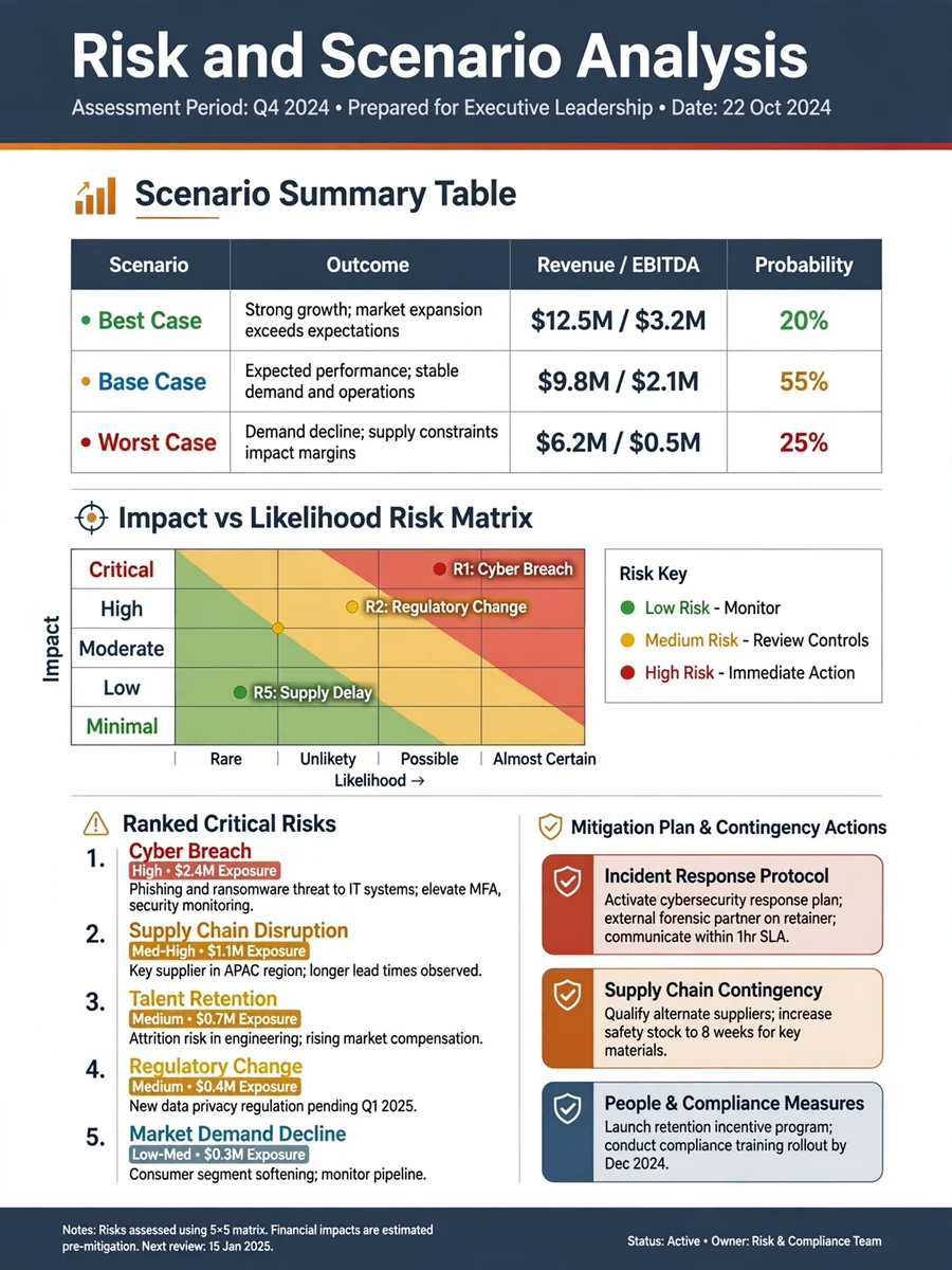 Act as a Business Risk & Scenario Analyzer — ChatGPT Prompt