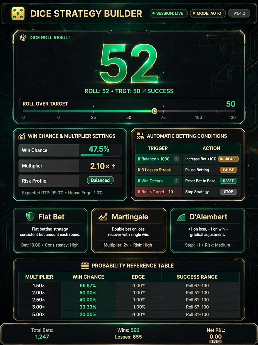 Ultimate Stake.us Dice Strategy Builder — All Risk Levels & Bankrolls — ChatGPT Prompt