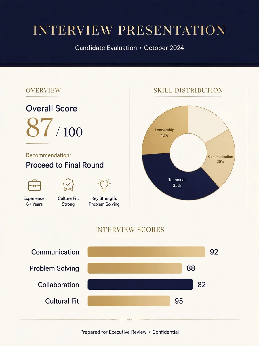 Act as a Premium Classy Interview Presentation Design — ChatGPT Prompt