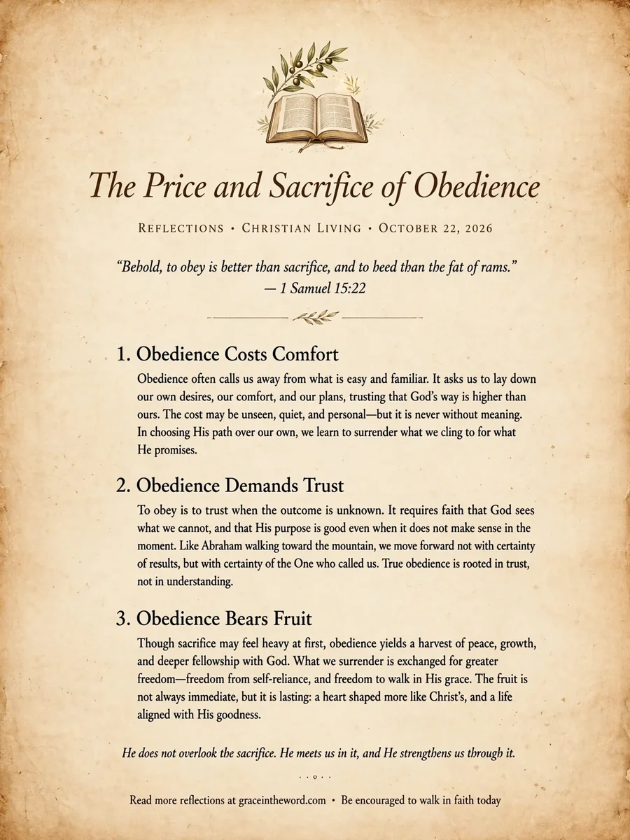 Act as a Sacrifice in obedience — ChatGPT Prompt