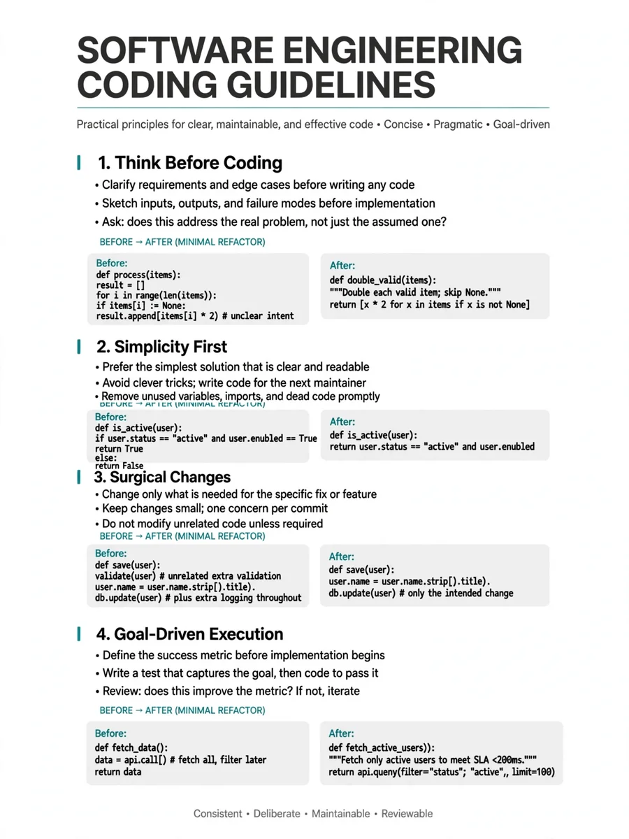 Act as a karpathy-guidelines — ChatGPT Prompt
