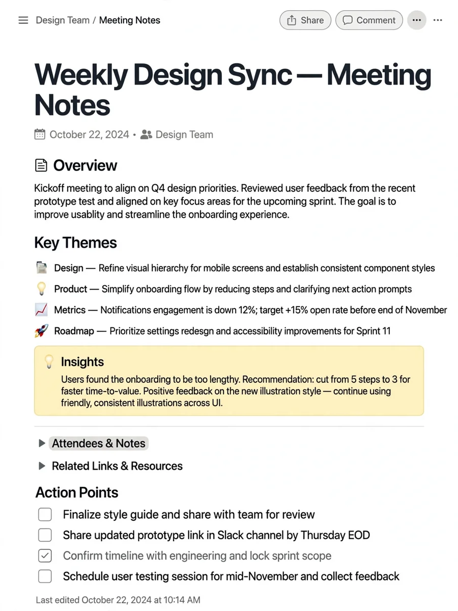 Act as a Notion Transcript Designer Prompt — ChatGPT Prompt