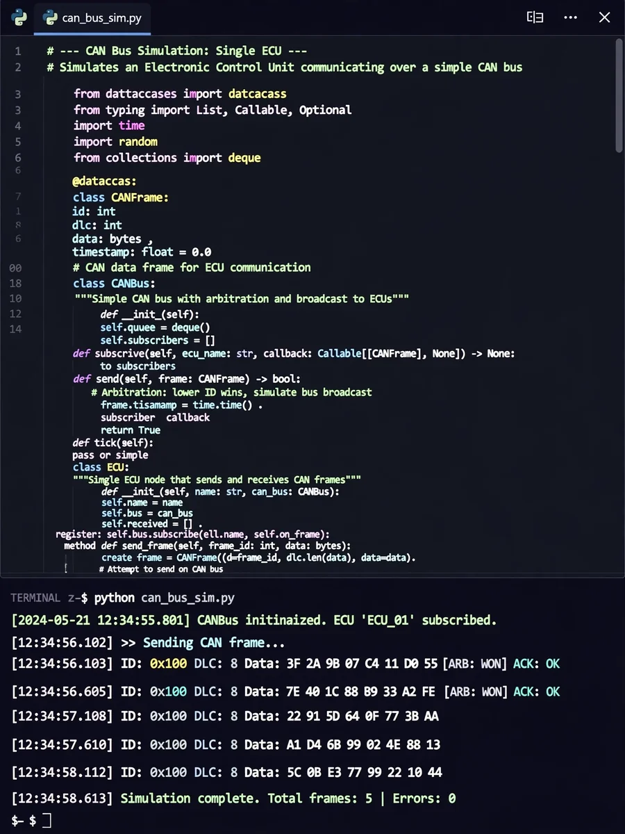 Create a CAN Simulation in Python — ChatGPT Prompt