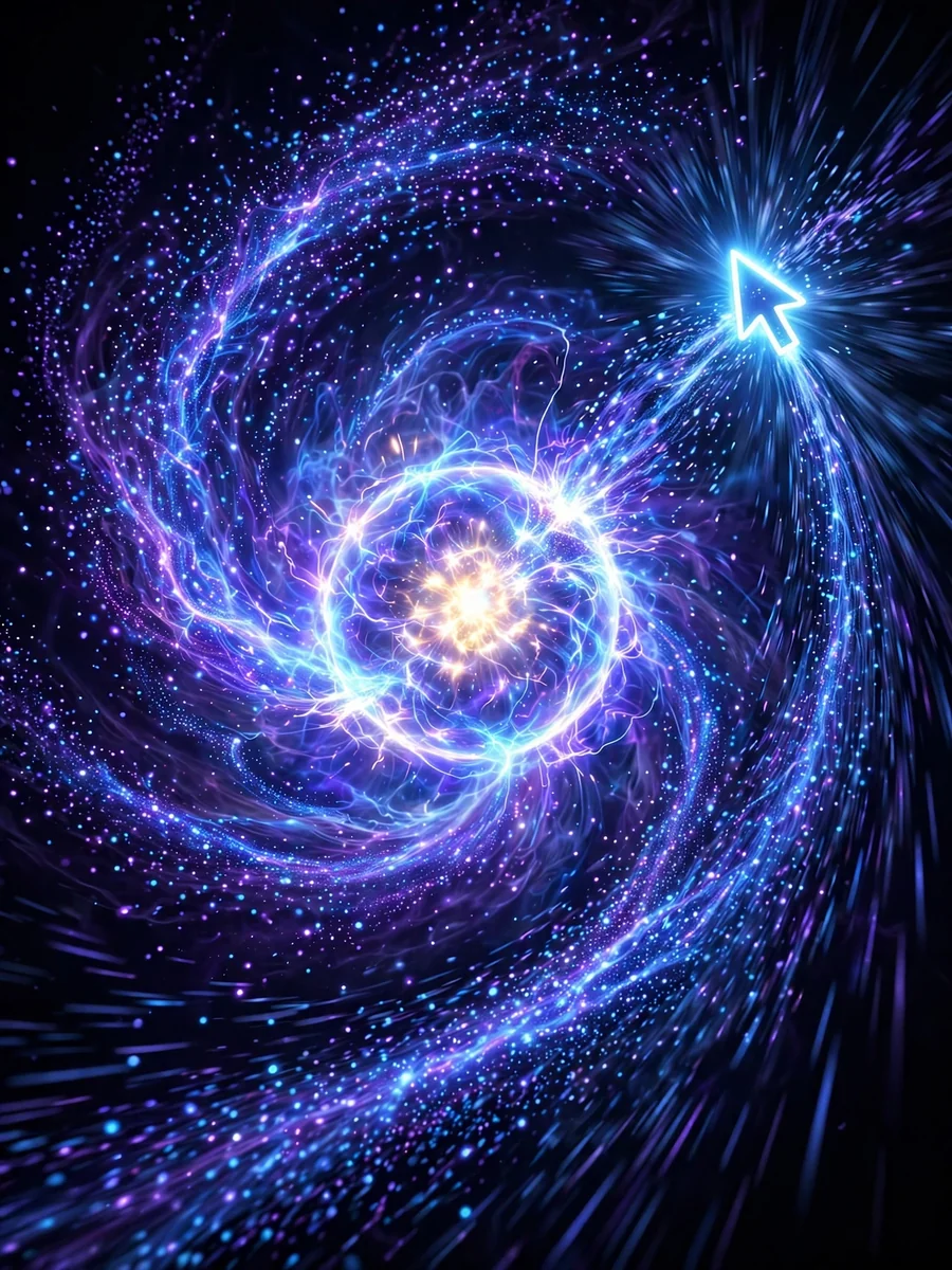 Cyber-Pulse: 3D Neon Particle Swarm — ChatGPT Prompt