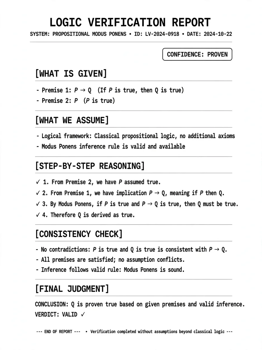 Act as a 🧠 FORMAL VERIFICATION MODE — ChatGPT Prompt