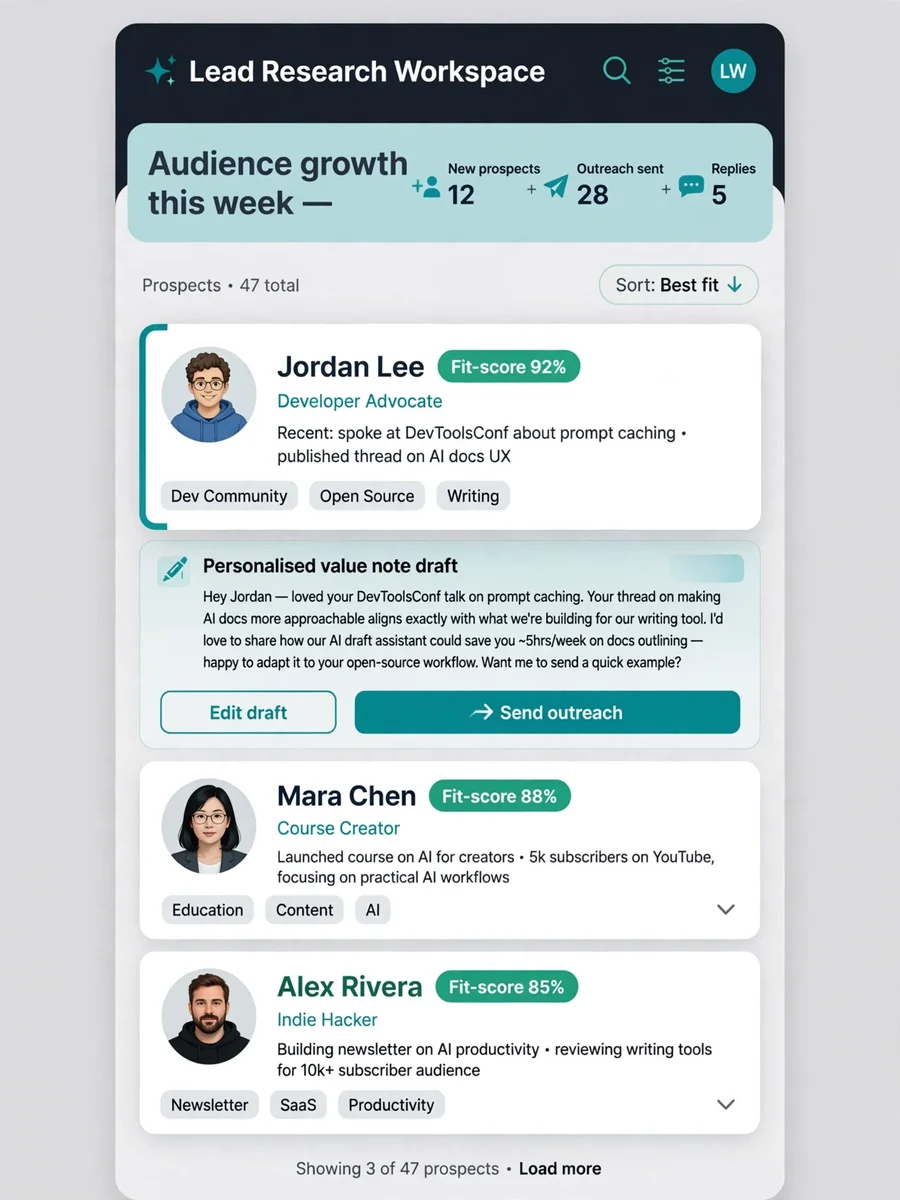 Lead Generator & Tracker for WordPilot.pro — ChatGPT Prompt