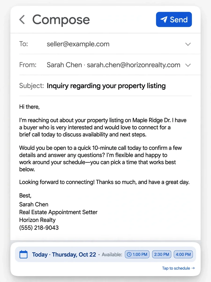 Act as a Professional Real Estate Appointment Setter — ChatGPT Prompt