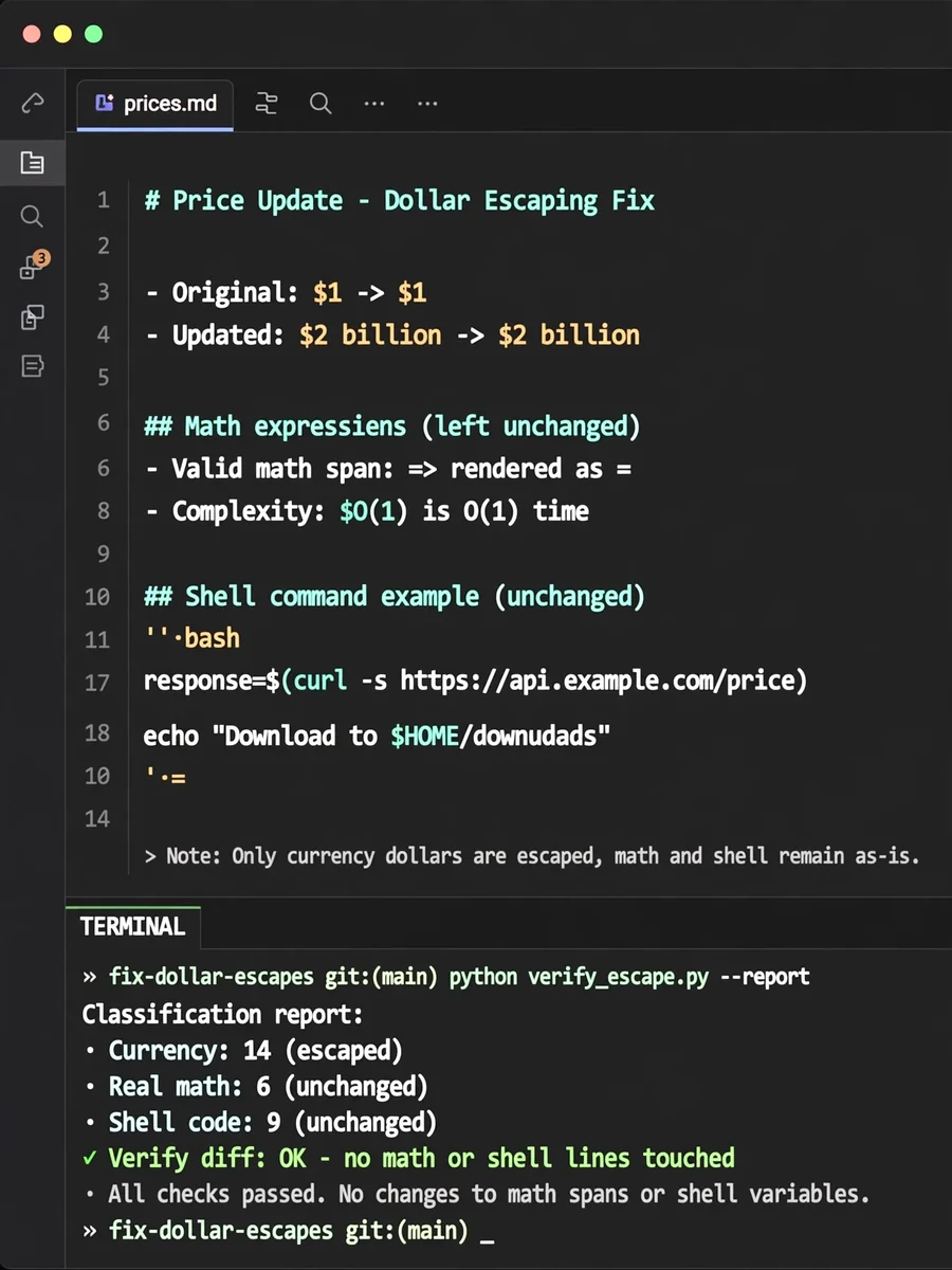 Fix LaTeX dollars — ChatGPT Prompt