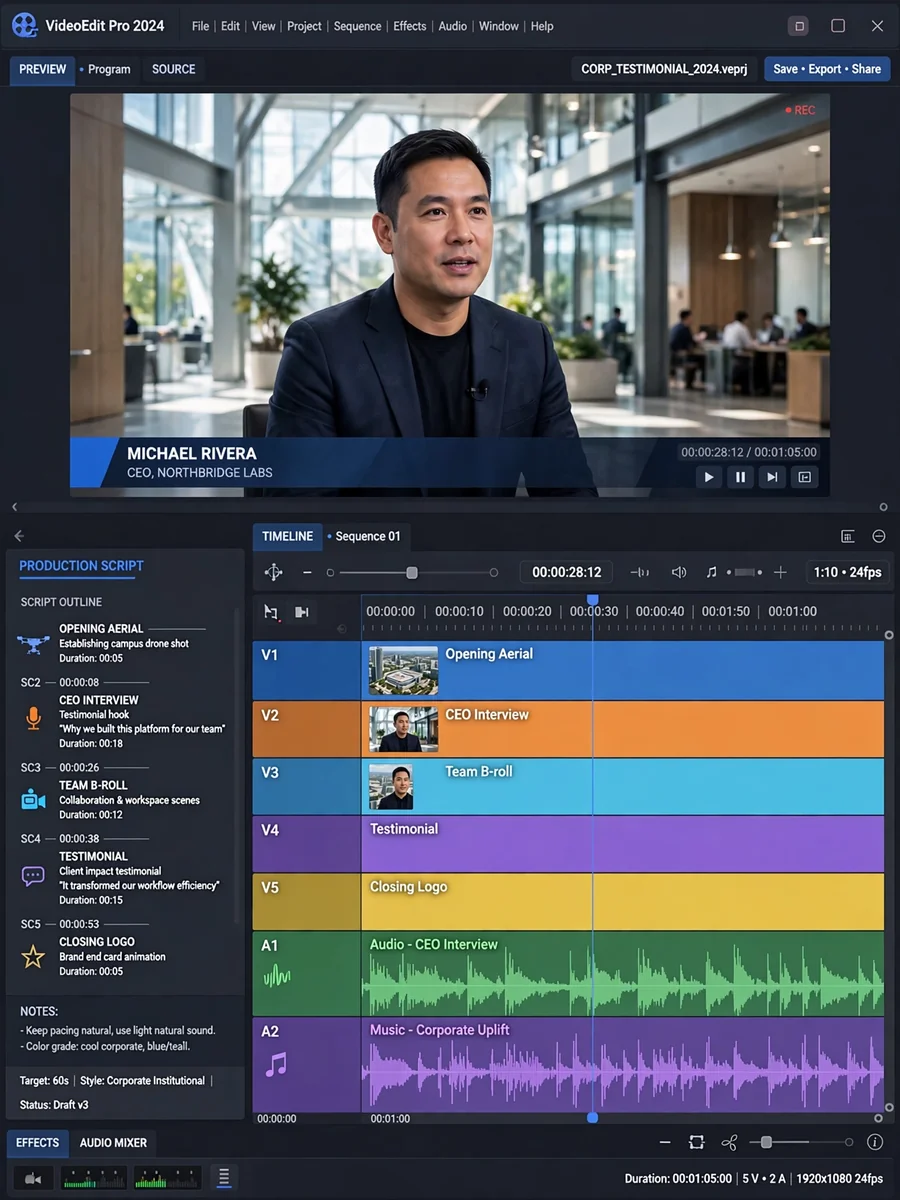 Act as an Institutional Video Production Expert — ChatGPT Prompt
