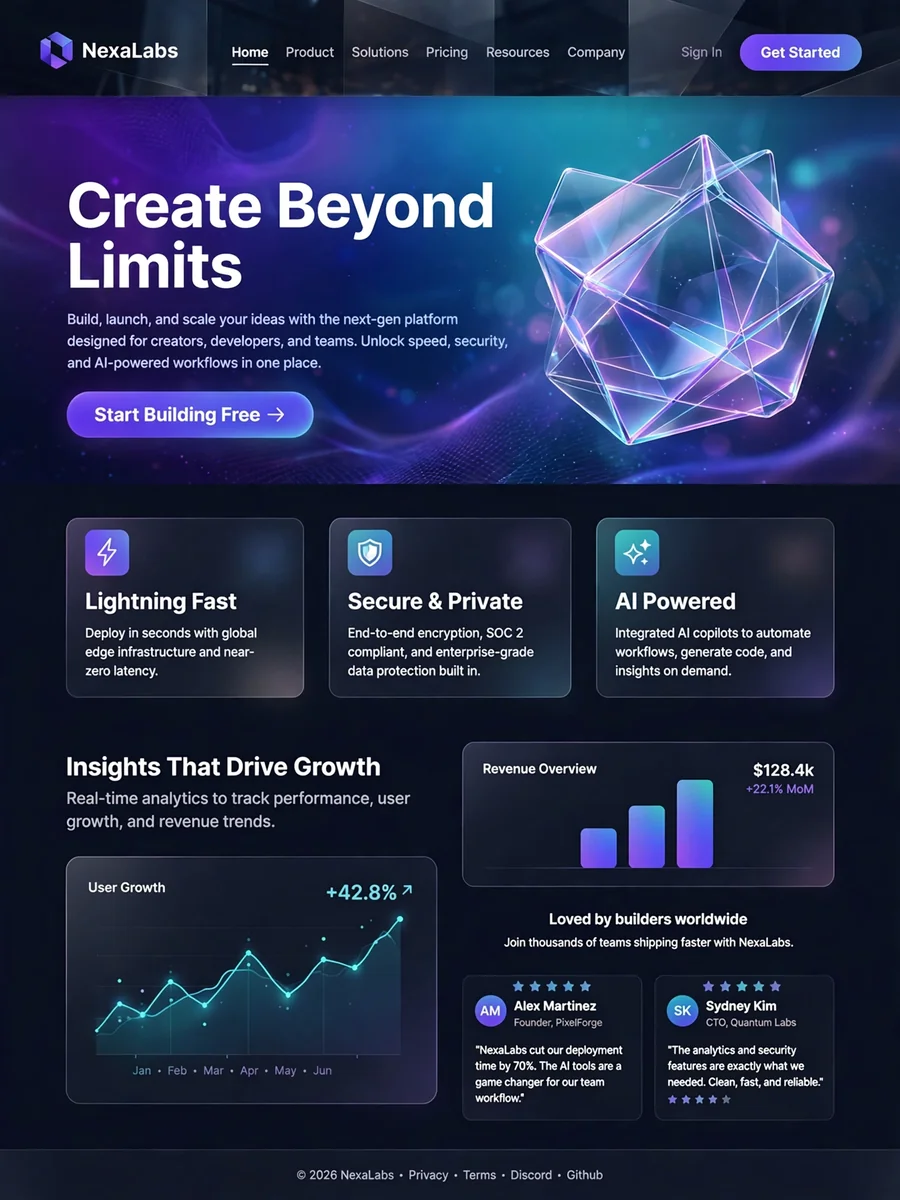 Vibe Coding with Modern Designs and SEO — ChatGPT Prompt