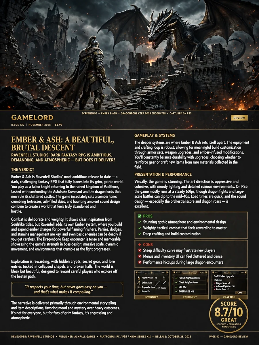 Act as a gamereview — ChatGPT Prompt