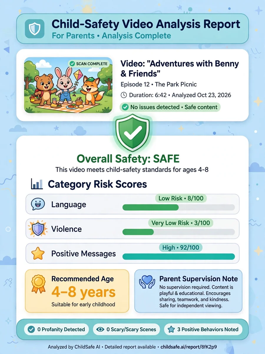Act as a 🤖 SafeKids Video Analyzer — ChatGPT Prompt
