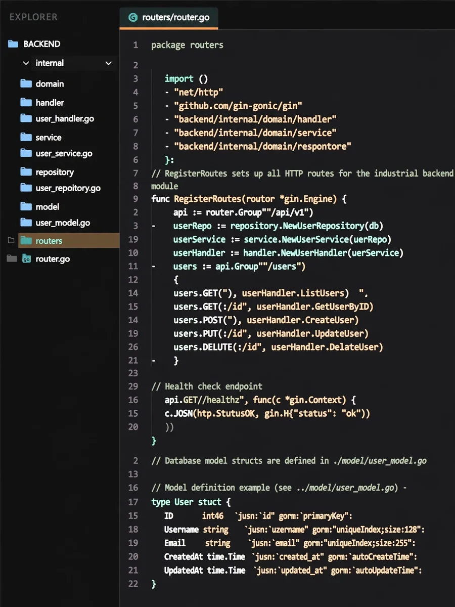 Go Industrial Autonomous Business Module Coding Spec (shanjunmei/dig Compile-Time DI) — ChatGPT Prompt