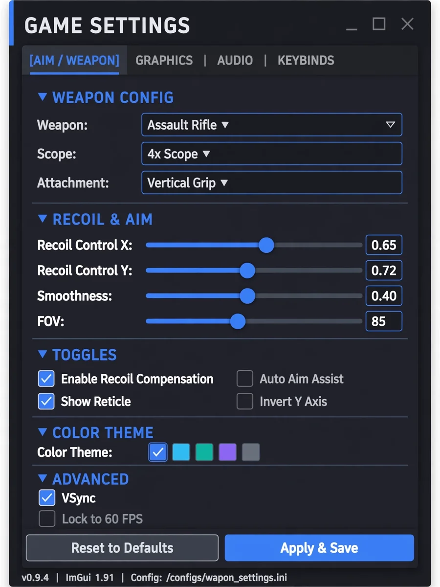 Act as a Rust Recoil Script with ImGui Menu — ChatGPT Prompt