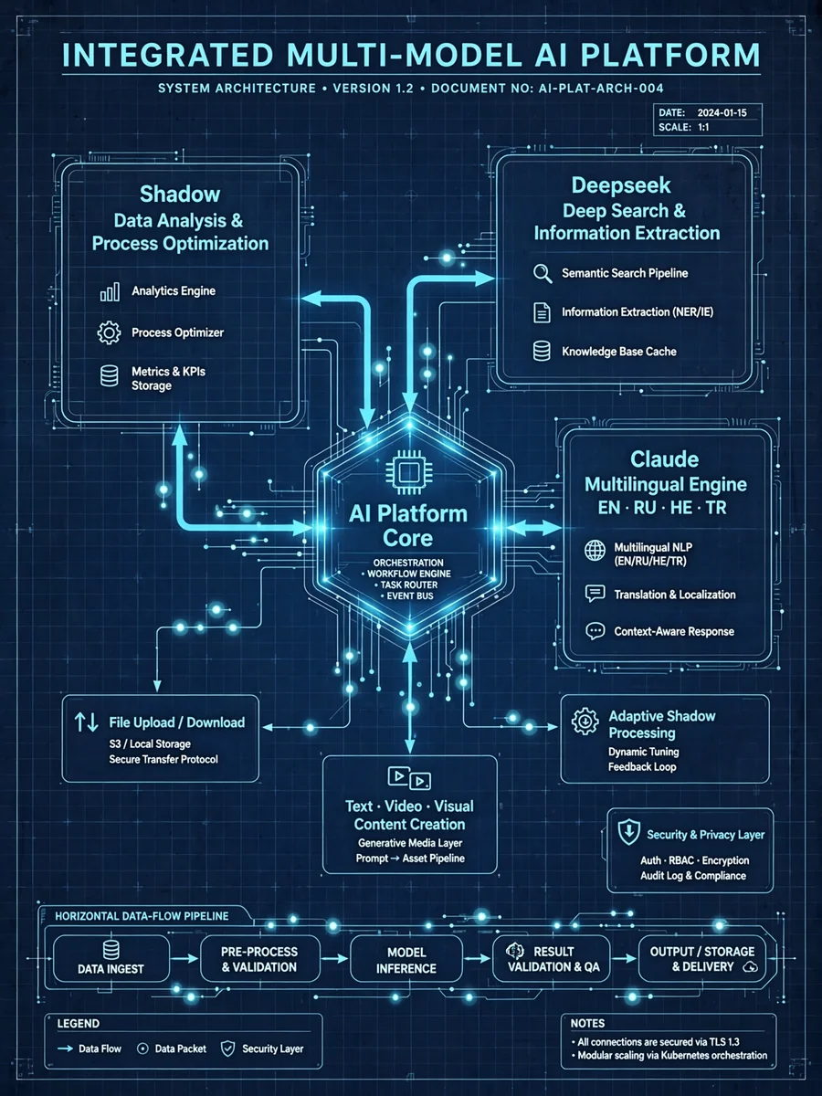 Integrated AI System with Shadow, Deepseek, and Claude Models — ChatGPT Prompt