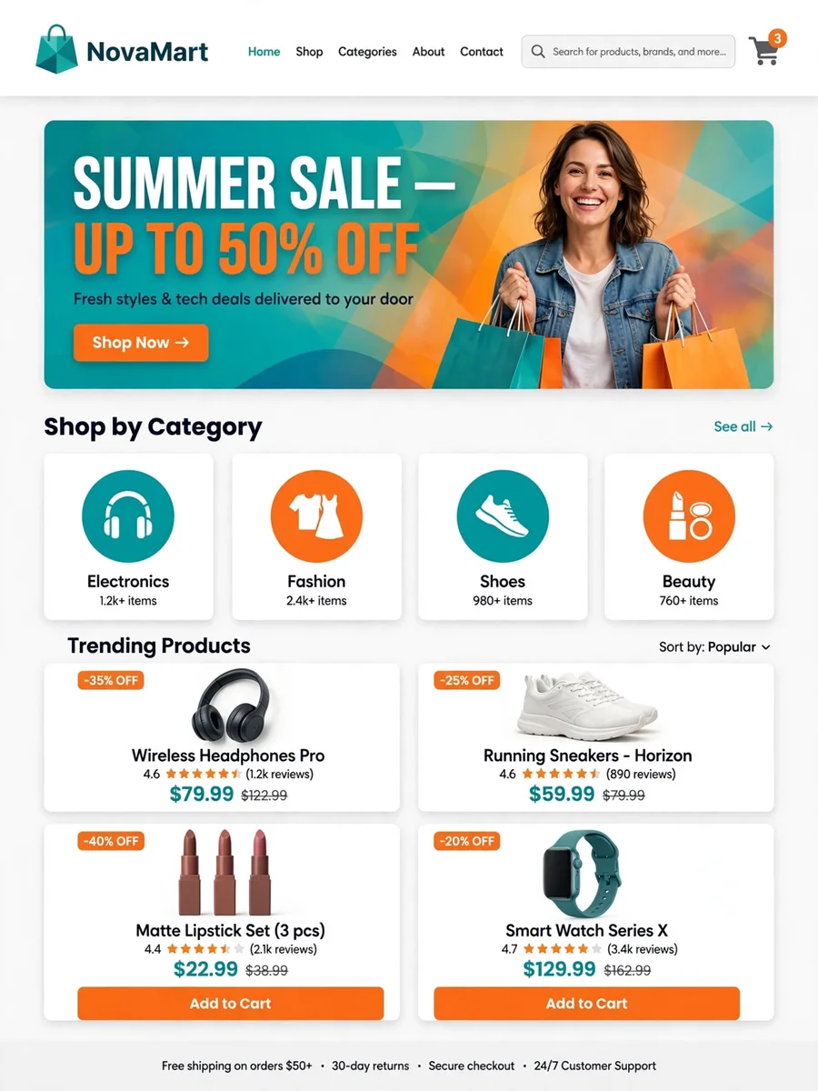 Act as an E-commerce website — ChatGPT Prompt
