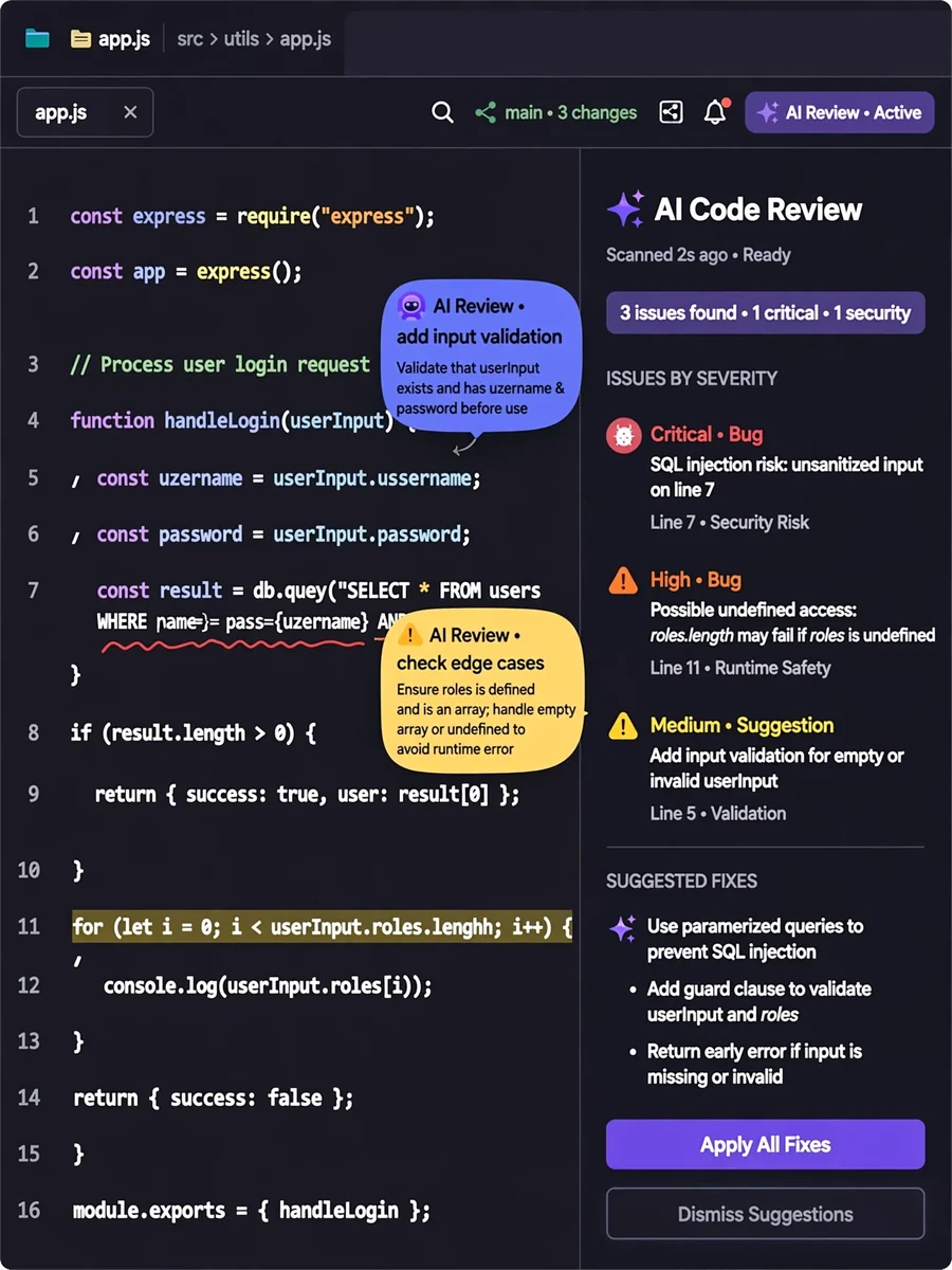 Code Review Assistant for Bug Detection — ChatGPT Prompt