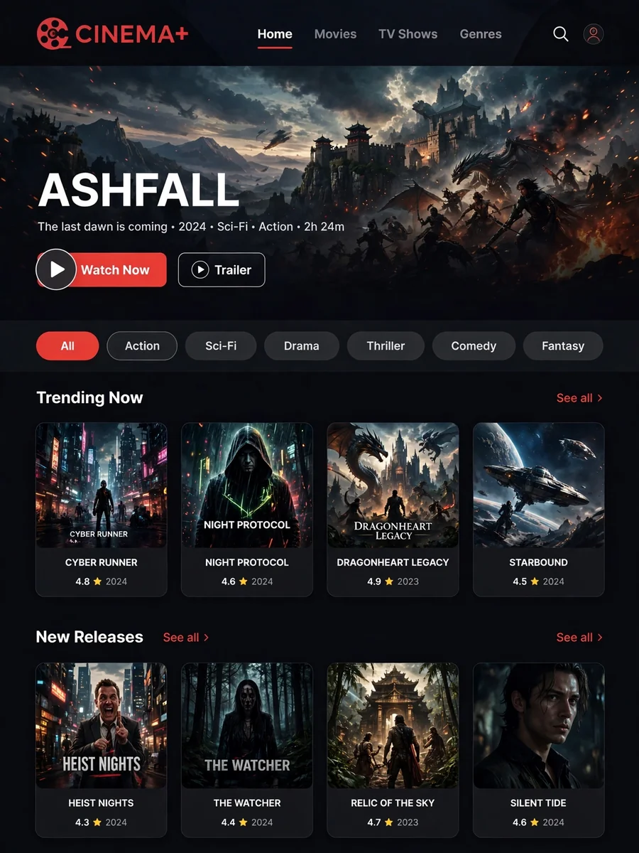 Act as a Movie Website with Menu Navigation — ChatGPT Prompt