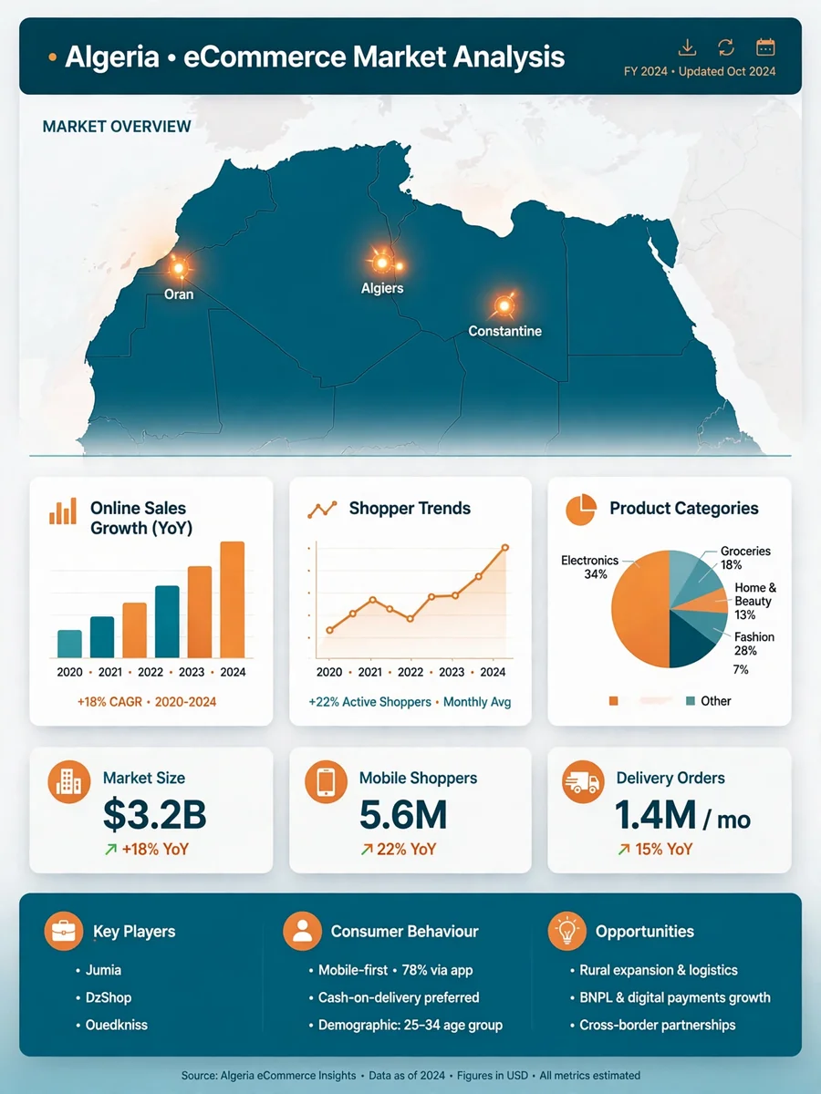 Act as an eCommerce Market Analysis Expert for Algeria — ChatGPT Prompt