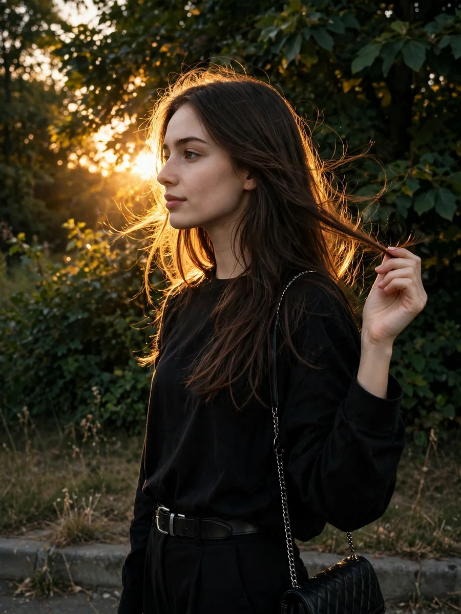Act as a Golden Hour Backlit Profile Portrait — ChatGPT Prompt