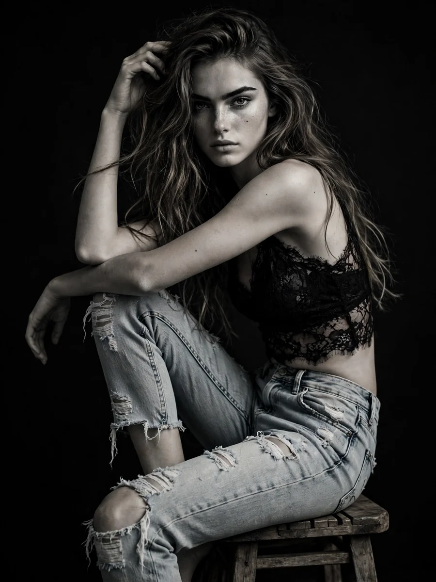 Act as an Edgy Monochrome Studio Portrait — ChatGPT Prompt