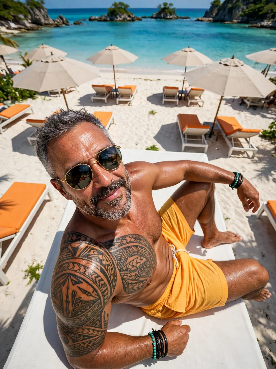 Act as a Sun-Kissed Tropical Beach Portrait — ChatGPT Prompt