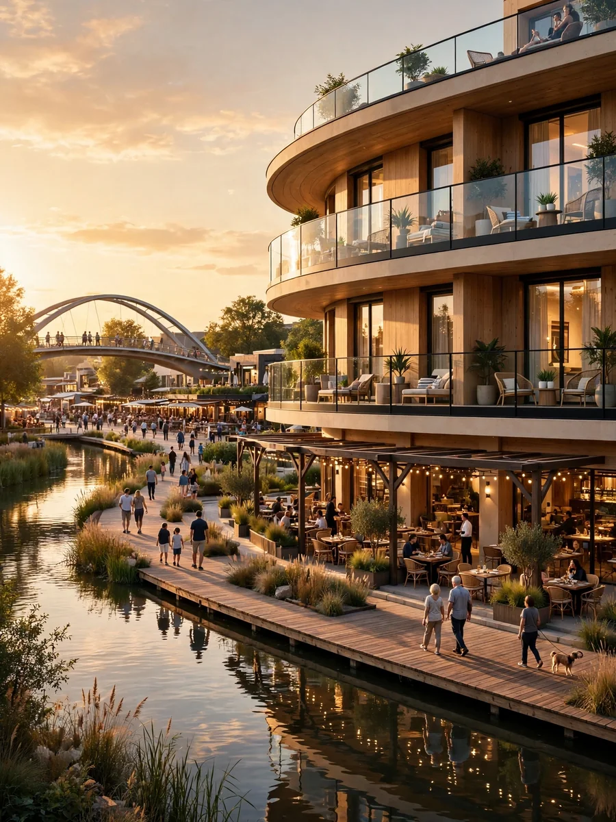 Act as a Riverside Boardwalk and Restaurants View — ChatGPT Prompt