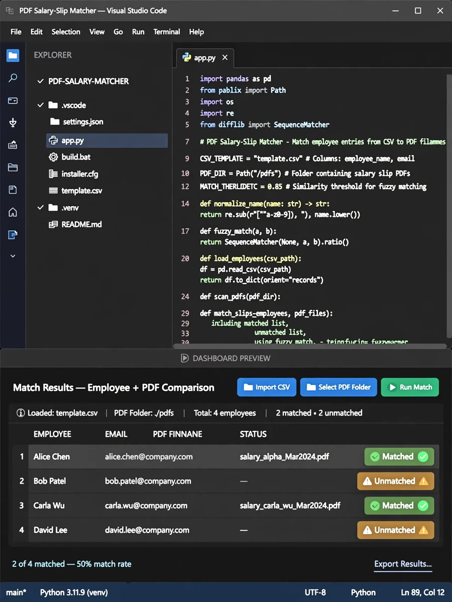 Python App Source with PyInstaller Build and Installer — ChatGPT Prompt