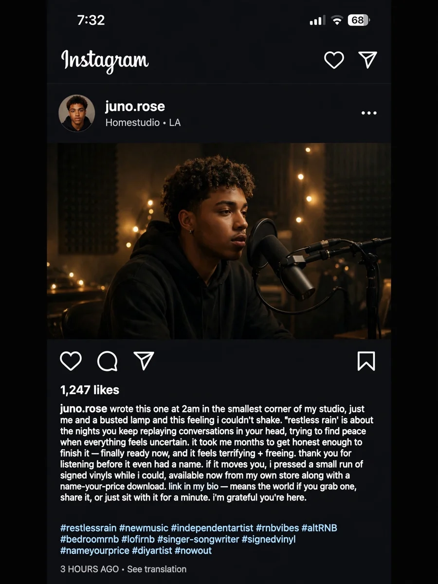 Act as an Indie Artist Instagram Caption Generator — ChatGPT Prompt